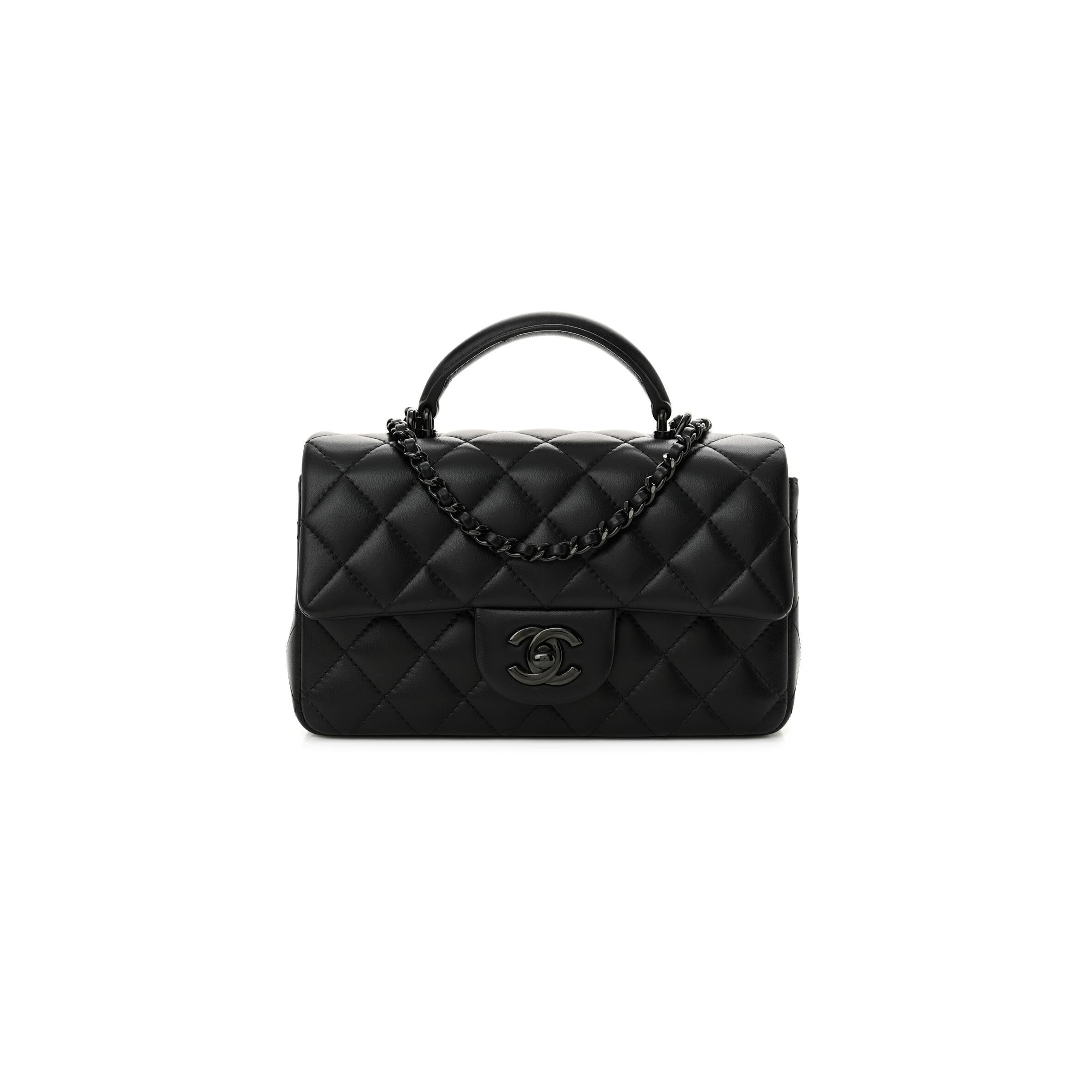CHANEL MINI TOP HANDLE RECTANGULAR FLAP AS2431 (20*13*6cm)